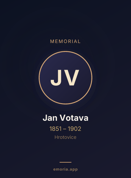 Memorial portrait of Jan Votava