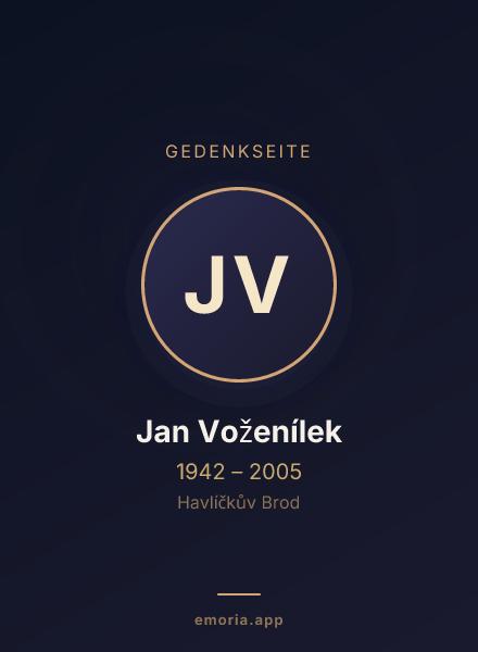 Gedenkportrait von Jan Voženílek