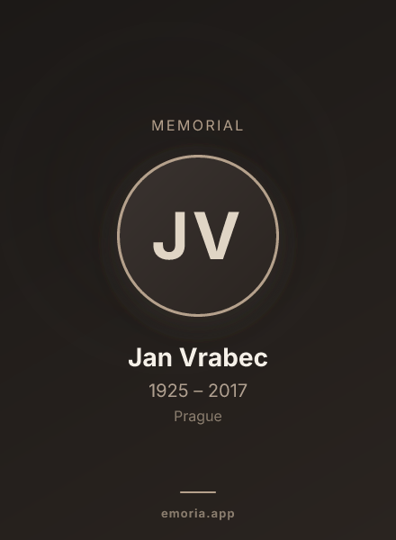 Memorial portrait of Jan Vrabec