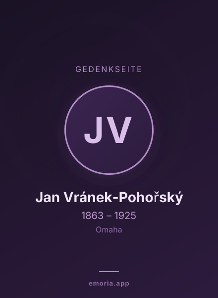 Gedenkportrait von Jan Vránek-Pohořský
