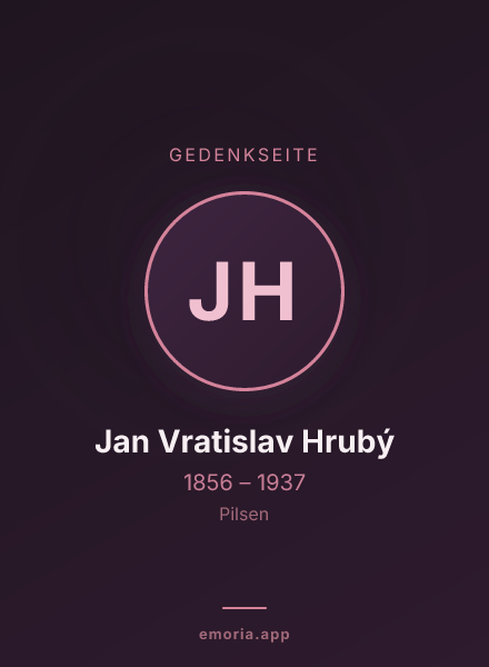 Gedenkportrait von Jan Vratislav Hrubý
