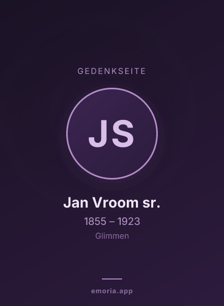 Gedenkportrait von Jan Vroom sr.