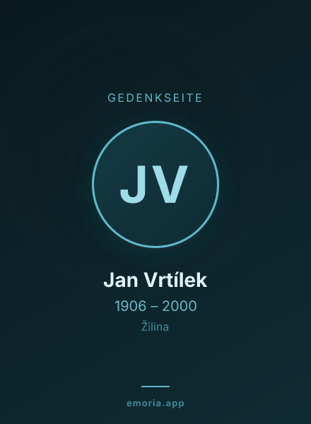 Gedenkportrait von Jan Vrtílek
