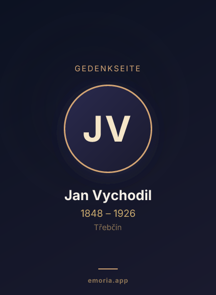 Gedenkportrait von Jan Vychodil