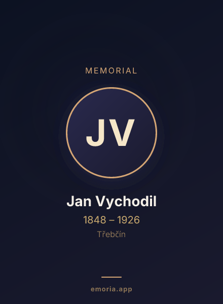 Memorial portrait of Jan Vychodil