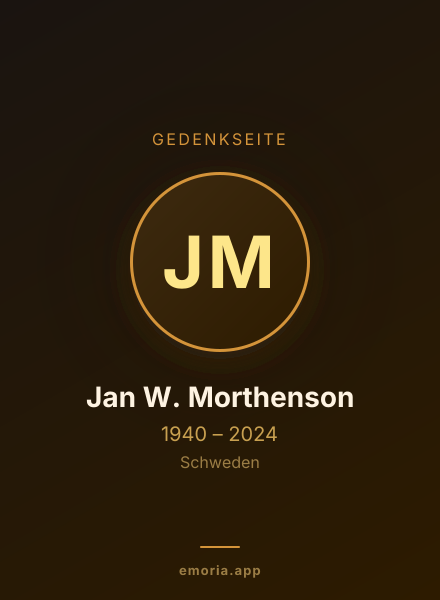 Gedenkportrait von Jan W. Morthenson
