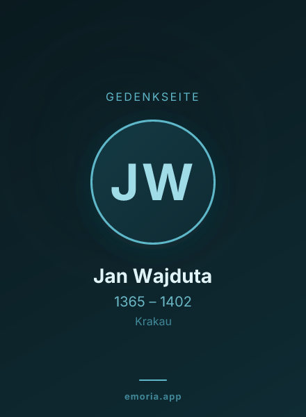 Gedenkportrait von Jan Wajduta