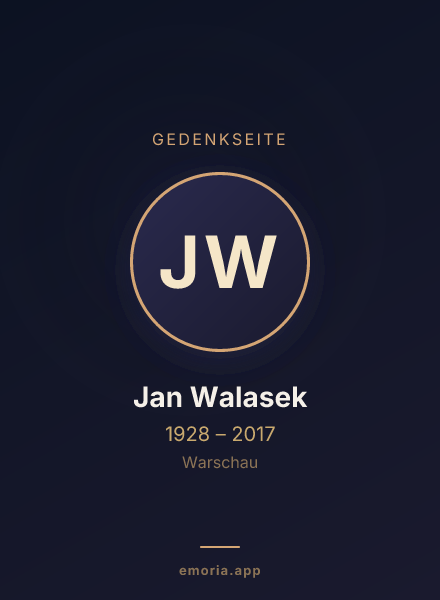 Gedenkportrait von Jan Walasek