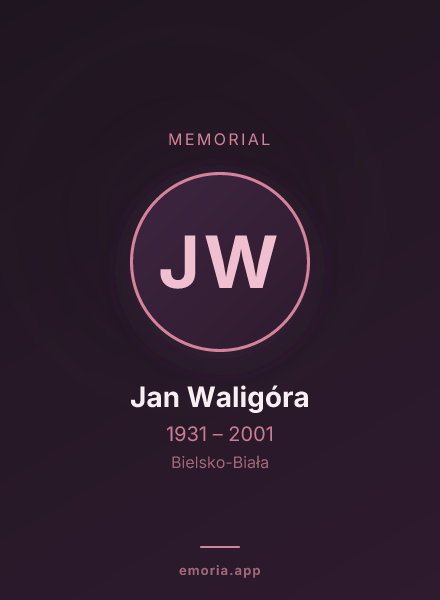 Memorial portrait of Jan Waligóra