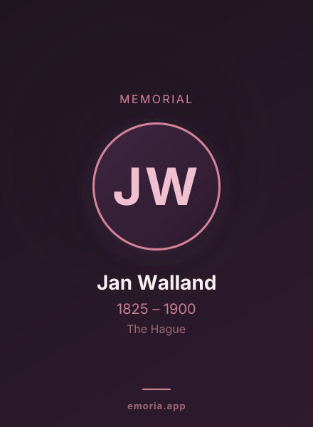 Memorial portrait of Jan Walland