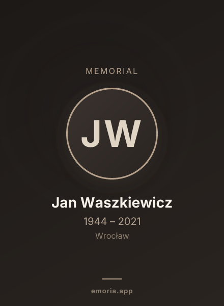 Memorial portrait of Jan Waszkiewicz
