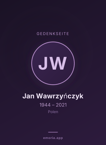 Gedenkportrait von Jan Wawrzyńczyk