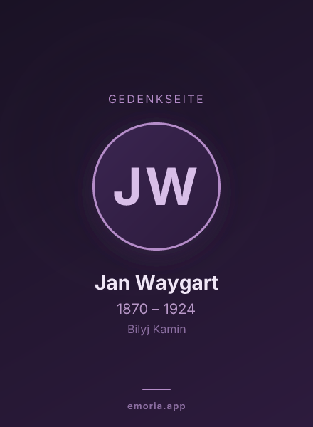 Gedenkportrait von Jan Waygart