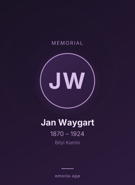 Memorial portrait of Jan Waygart