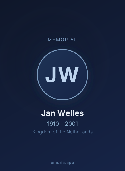 Memorial portrait of Jan Welles
