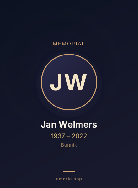 Memorial portrait of Jan Welmers