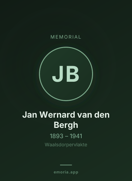 Memorial portrait of Jan Wernard van den Bergh