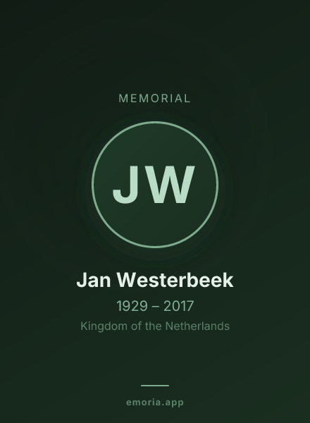 Memorial portrait of Jan Westerbeek