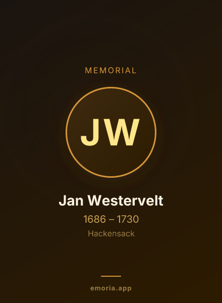 Memorial portrait of Jan Westervelt