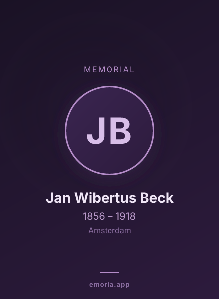 Memorial portrait of Jan Wibertus Beck