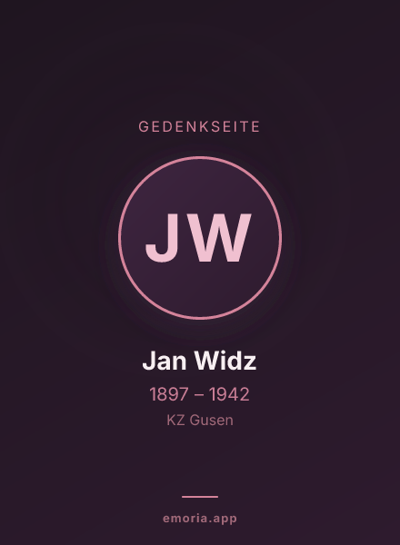 Gedenkportrait von Jan Widz