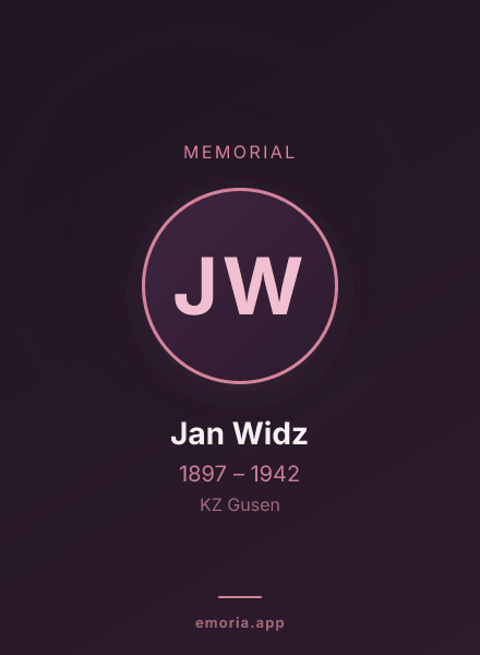 Memorial portrait of Jan Widz