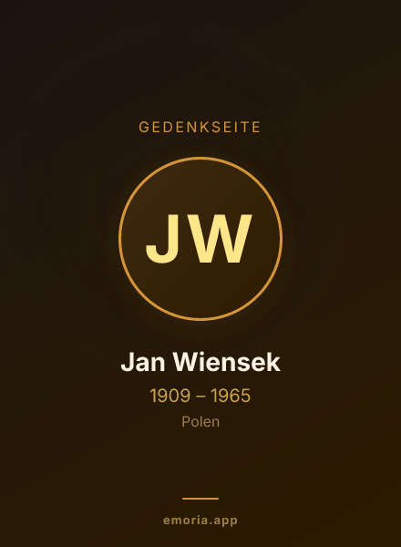 Gedenkportrait von Jan Wiensek