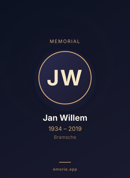 Memorial portrait of Jan Willem