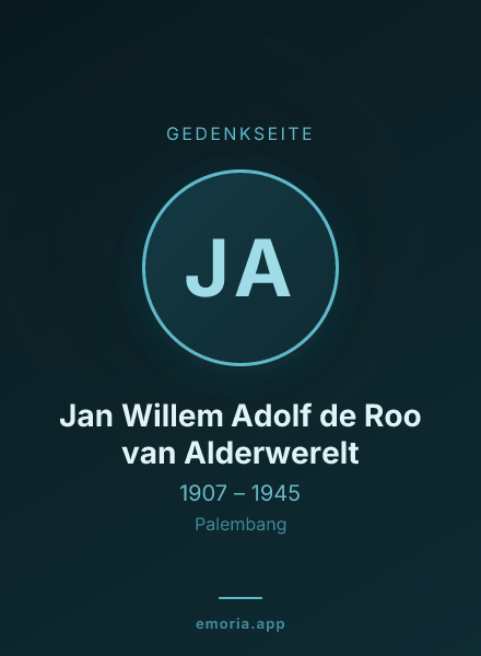 Gedenkportrait von Jan Willem Adolf de Roo van Alderwerelt