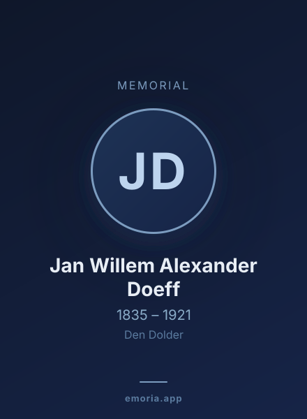 Memorial portrait of Jan Willem Alexander Doeff