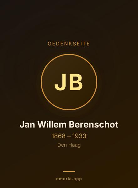 Gedenkportrait von Jan Willem Berenschot