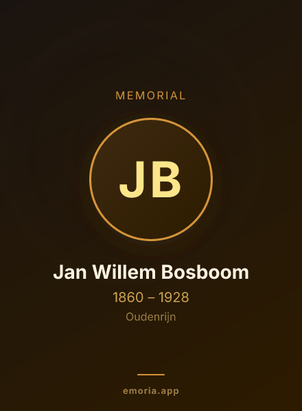 Memorial portrait of Jan Willem Bosboom