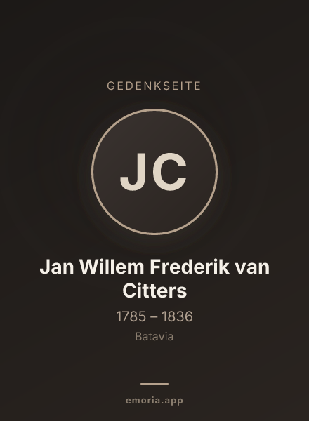 Gedenkportrait von Jan Willem Frederik van Citters