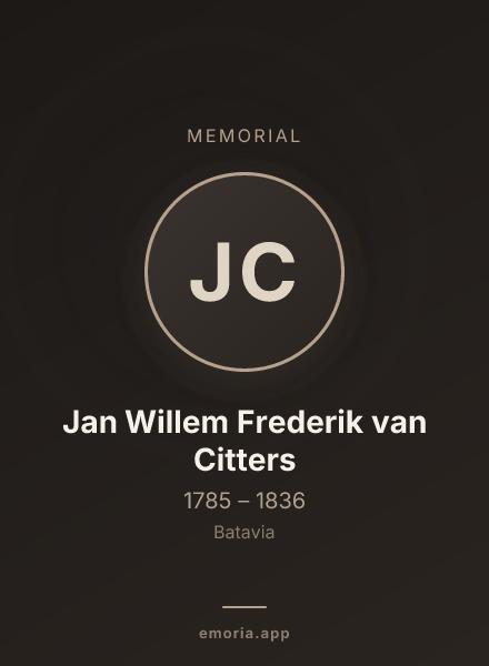 Memorial portrait of Jan Willem Frederik van Citters