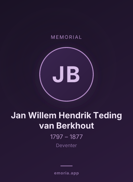 Memorial portrait of Jan Willem Hendrik Teding van Berkhout