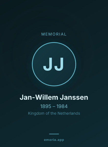 Memorial portrait of Jan-Willem Janssen