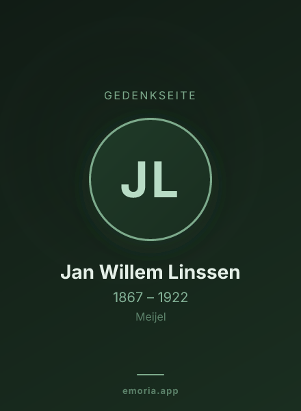 Gedenkportrait von Jan Willem Linssen
