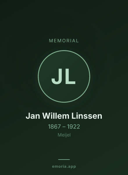 Memorial portrait of Jan Willem Linssen