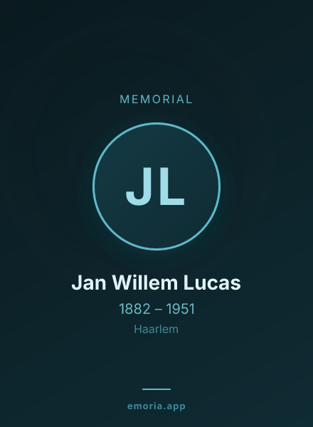 Memorial portrait of Jan Willem Lucas
