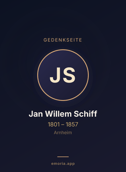Gedenkportrait von Jan Willem Schiff