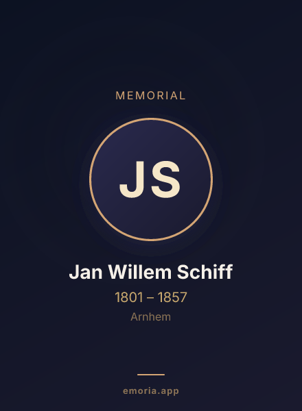 Memorial portrait of Jan Willem Schiff