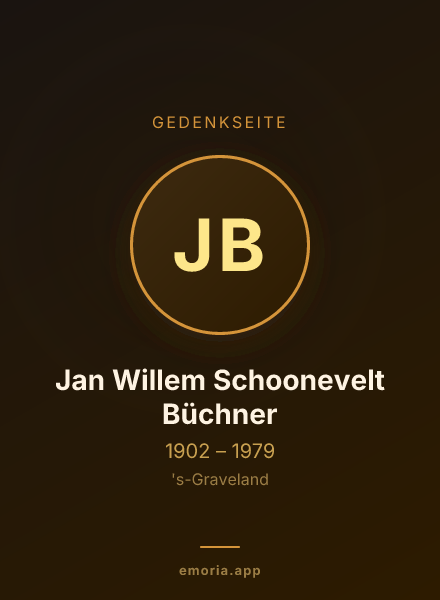 Gedenkportrait von Jan Willem Schoonevelt Büchner