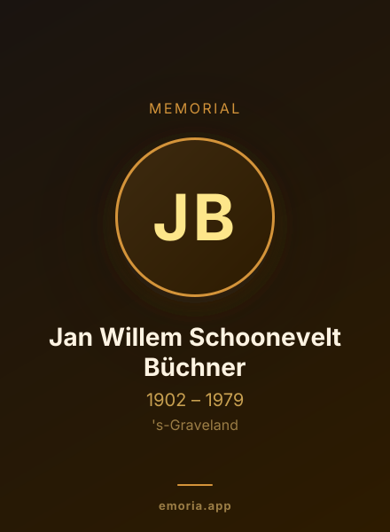 Memorial portrait of Jan Willem Schoonevelt Büchner