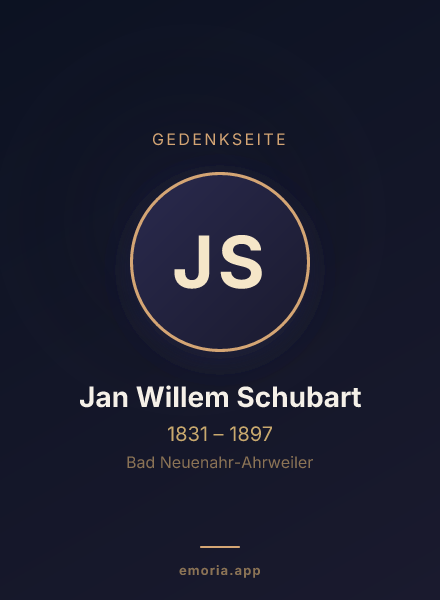 Gedenkportrait von Jan Willem Schubart