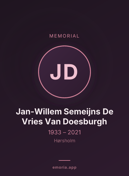 Memorial portrait of Jan-Willem Semeijns De Vries Van Doesburgh