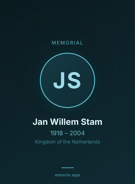 Memorial portrait of Jan Willem Stam