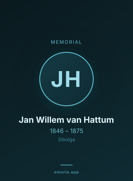 Memorial portrait of Jan Willem van Hattum