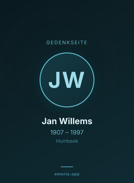 Gedenkportrait von Jan Willems