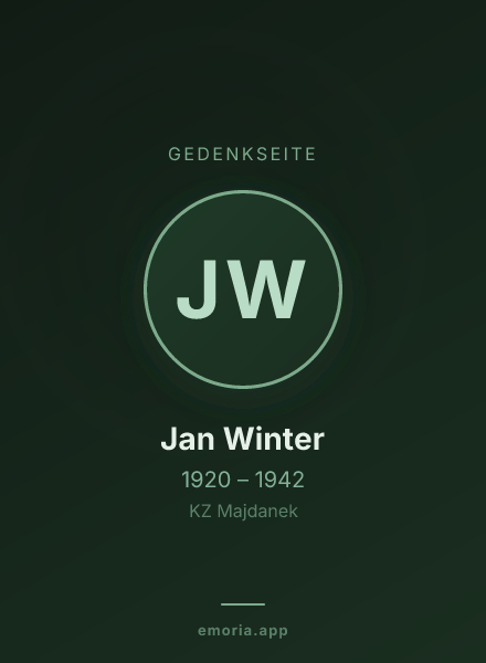 Gedenkportrait von Jan Winter