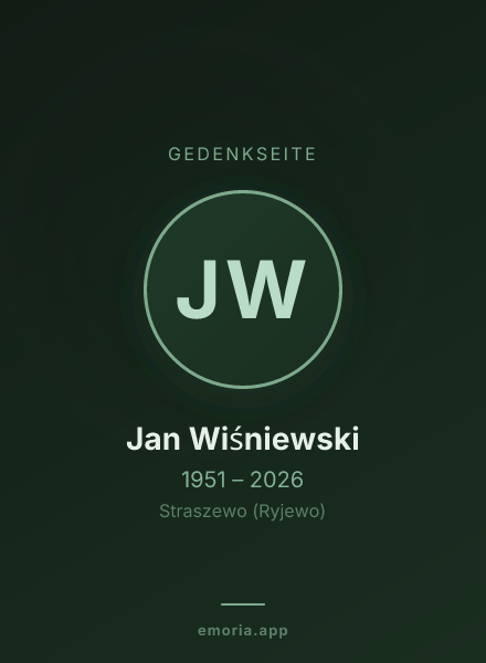 Gedenkportrait von Jan Wiśniewski